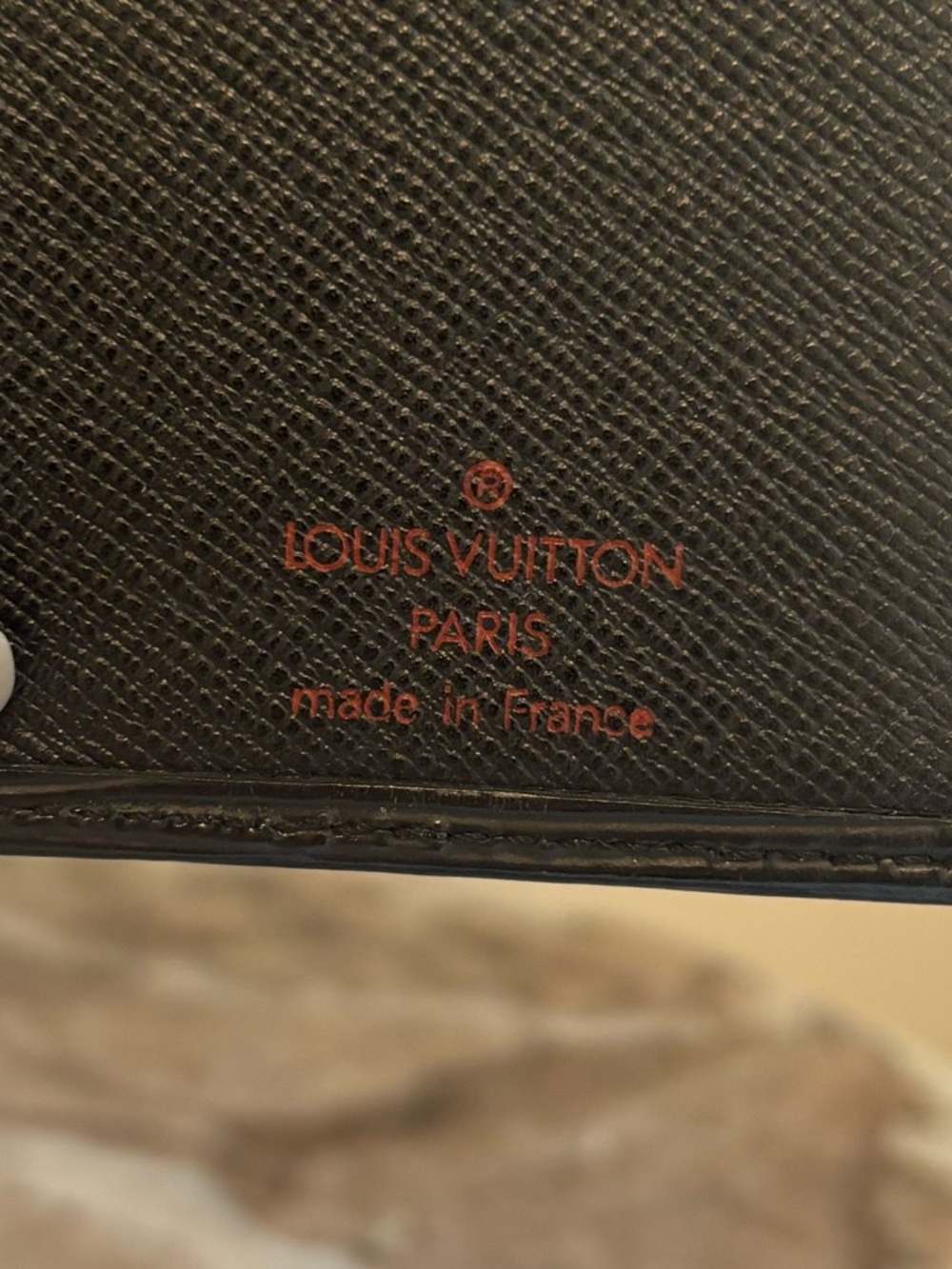 Louis Vuitton Black Epi Long Wallet Checkbook Red Stamp LV Leather Wallet - Picture 7 of 10